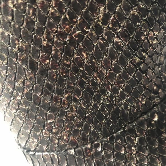 New! Cavallini Italy Women’s Heel Boots Gold Snakeskin Leather Mid Eur 39 - Picture 6 of 11